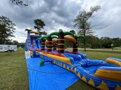 Tropical20inferno20double20lane20waterslide20combo20front20 1 22' Tropical Inferno Double Lane Slide Combo
